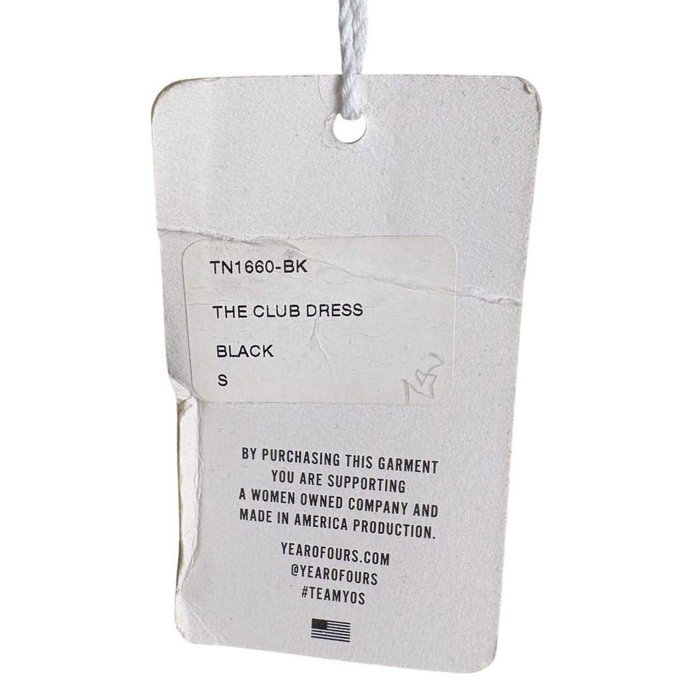Year of Ours The Club Dress Black Sleeveless Polo V-Neck Mini TN1660-BK Size S - Picture 6 of 6